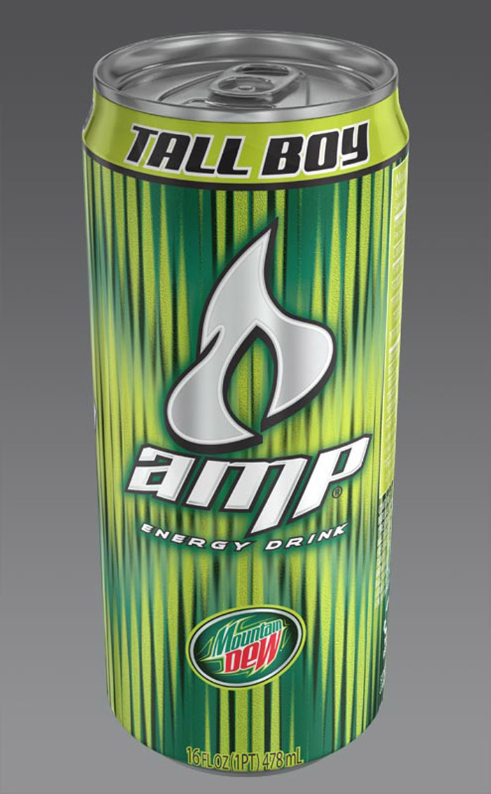 CGI Soda Can: AMP Energy Drink
