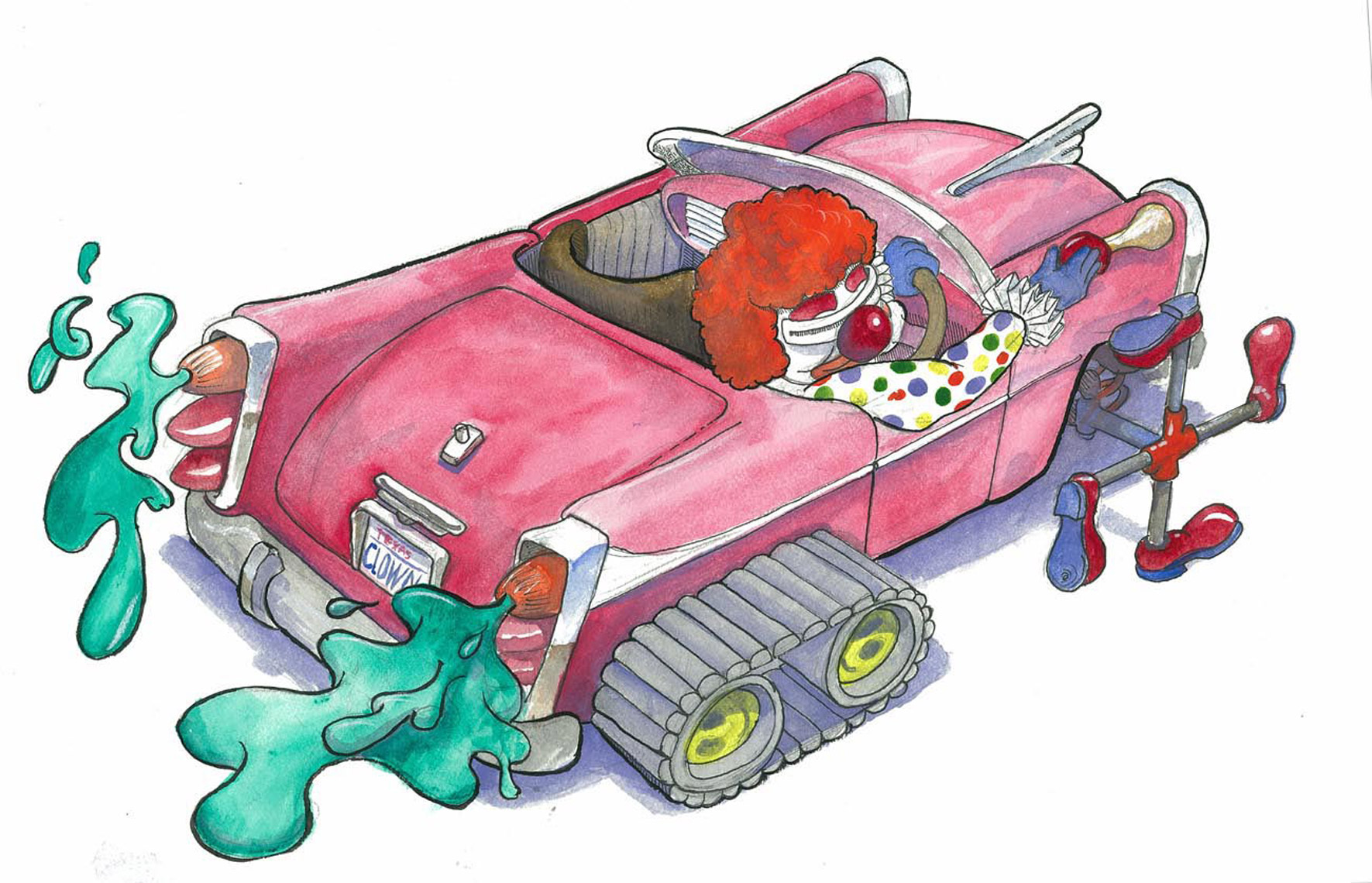 Watercolor_Clowncar