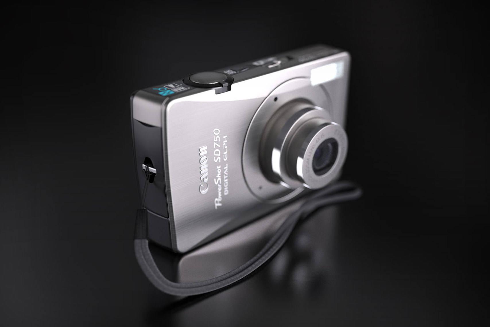Canon 750 Camera CGI Illustration